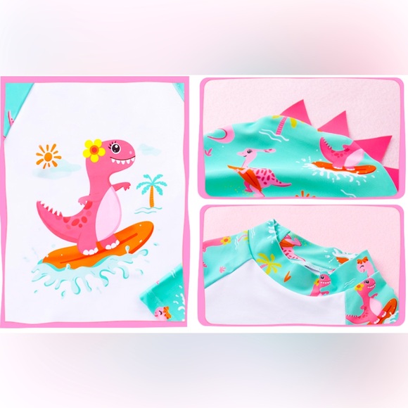 Rash Guard Set w/Swim Cap - Picture 2 of 8